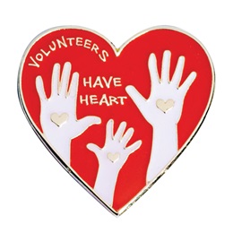 Volunteer Award Pin - Volunteers Have Heart