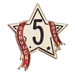 Service Award Pin - 5 Year Star Glitter
