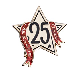 Service Award Pin - 25 Year Star Glitter