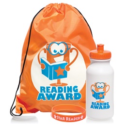 Full-color Backpack Award Set - Reading Trophy