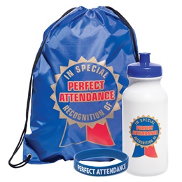 Full-color Backpack Award Set - Perfect Attendance Ribbon