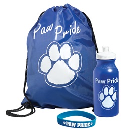 Paw Pride Bag, Bottle, and Bracelet Award Set