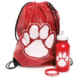 Paw Pride Backpack Set - Red