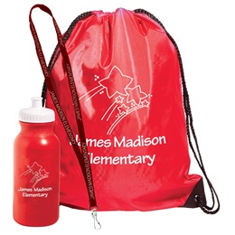 Neck Strap Set - Custom Bag, Neck Strap, and Water Bottle