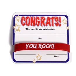 Mini Certificate/Wristband Set - Congratulations