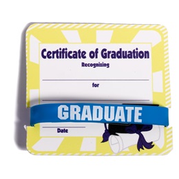 Mini Certificate/Wristband Set - Graduation Cap
