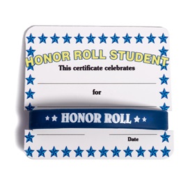 Mini Certificate/Wristband Set - Honor Roll Student