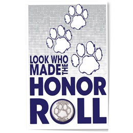 Pin Card - Honor Roll Paws