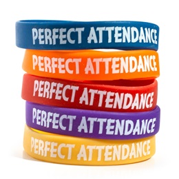 Perfect Attendance Wristband Assortment, 25/pkg