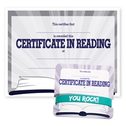Wristband/Mini Certificate Award Set - Reading