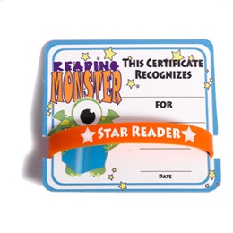 Mini Certificate/Wristband Set - Reading Monster