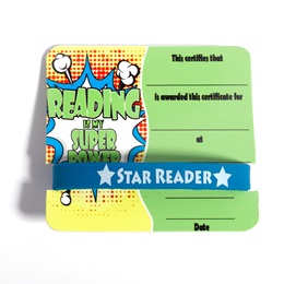 Mini Certificate/Wristband Set - Reading Super Power