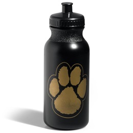 Paw Water Bottle - Black/Gold