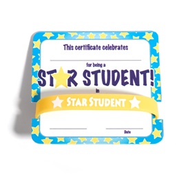 Mini Certificate/Wristband Set - Star Student