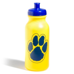 Paw Water Bottle - Gold/Blue