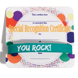 Wristband/Mini Certificate Award Set - Special Recognition
