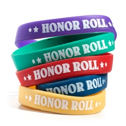 Honor Roll Wristband Assortment, 25/pkg