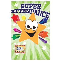 Pin Card with Pin Set - Star Attendance