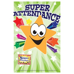 Pin Card with Pin Set - Star Attendance