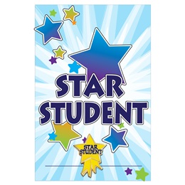 Pin Card with Pin Set - Star Student/Starburst