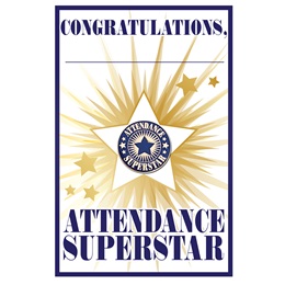 Pin Card with Pin Set - Attendance Superstar