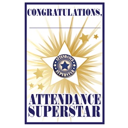 Pin Card with Pin Set - Attendance Superstar