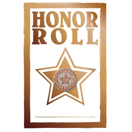 Pin Card with Pin Set - Honor Roll/Gold