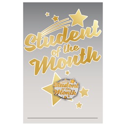 Pin Card with Pin Set - Student of the Month/Silver and Gold