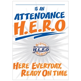 Pin Card with Pin Set - H.E.R.O. Attendance