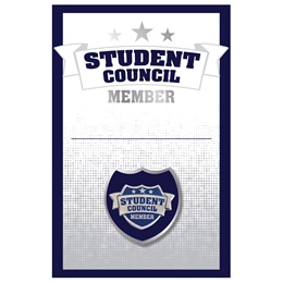 Pin Card with Pin Set - Student Council/Blue Shield