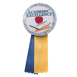 Button With Ribbon - Academic Excellence