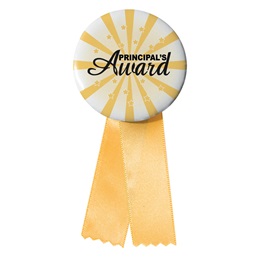 Button With Ribbon - Starburst Principal's Award