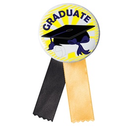 Button With Ribbon - Graduation