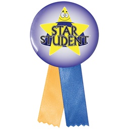 Button With Ribbon - Star Student
