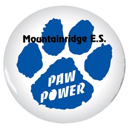 Custom Button - Blue Paw Power