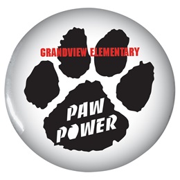 Custom Button - Black Paw Power