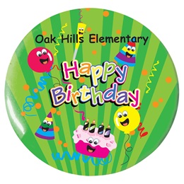 Custom Button - Happy Birthday