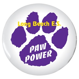 Custom Button - Purple Paw Power