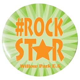 Custom Button - Rock Star