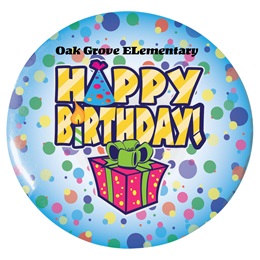 Custom Button - Happy Birthday