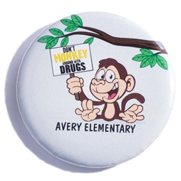 Custom Button - Don't Monkey Around with Drugs