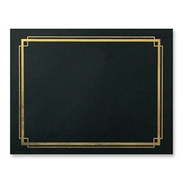 Black/Gold Border Certificate Holders, 10/pkg