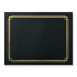 Certificate Holder - Black/Gold Border