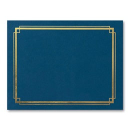 Certificate Holder - Blue/Gold Border