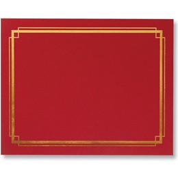 Certificate Holder - Red/Gold Border