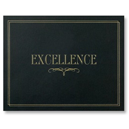 Certificate Holder - Black and Gold Excellence
