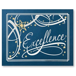 Standing Certificate Holder - Blue Excellence