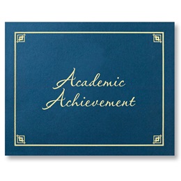 Certificate Holder - Blue Academic Achievement