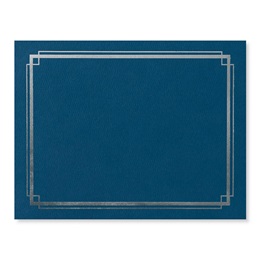 Certificate Holder - Blue/Silver Border