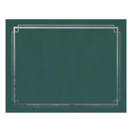 Certificate Holder - Green/Silver Border